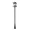 Z-Lite Rainer 5 Light Outdoor Post Mounted Fixture, 15.5in. W x 121.5in. H, Black 5015PHXLR-5011P-BK - alternate 1